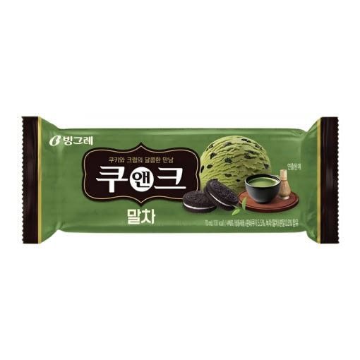 빙그레의 쿠앤크 말차 아이스크림. 빙그레 제공