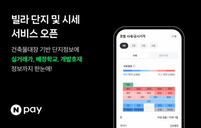 네이버페이, 빌라 시세·실거래가 서비스 오픈