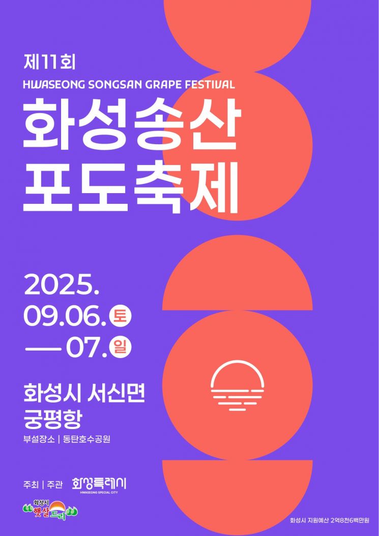 화성송산 포도축제 내달 6~7일 궁평항서 개최