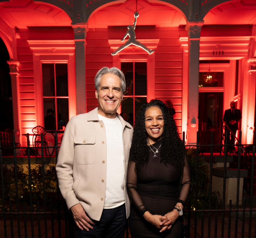 Elliott Hill, CEO of Nike, and Sarah Mensah, President of Jordan Brand, attended the Jordan Brand 40th anniversary event last February. Photo by AP Yonhap News