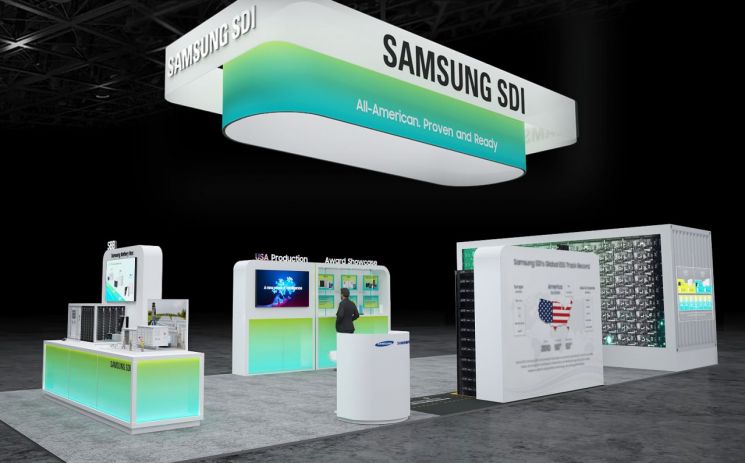 'RE+ 2025'에 참가한 삼성SDI 전시장 조감도. 삼성SDI 제공