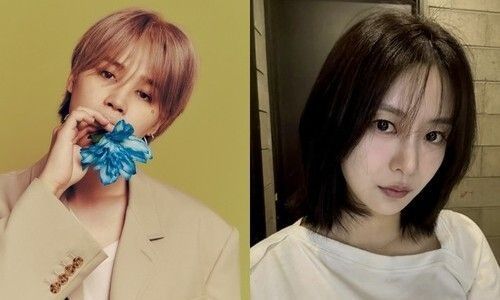 방탄소년단 지민(왼쪽), 송다은. 사진제공=빅히트뮤직, 송다은 인스타그램 화면캡처