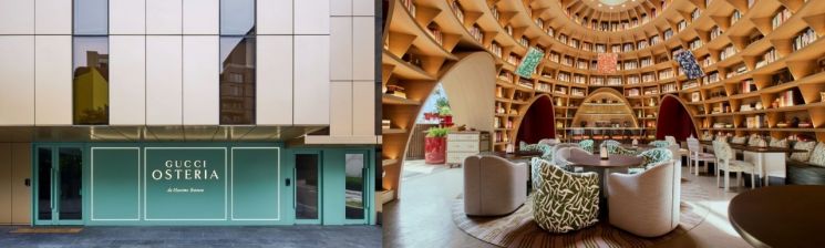 강남구 청담동으로 이전·리뉴얼한 '구찌 오스테리아 서울'과 '루이비통 메종 서울'. 구찌·루이비통