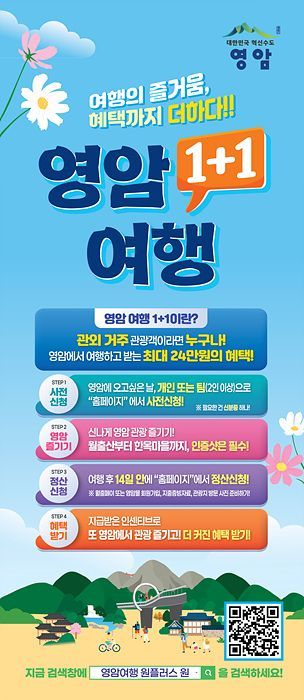 '영암여행 1+1' 인센티브 확대…최대 12만원 혜택