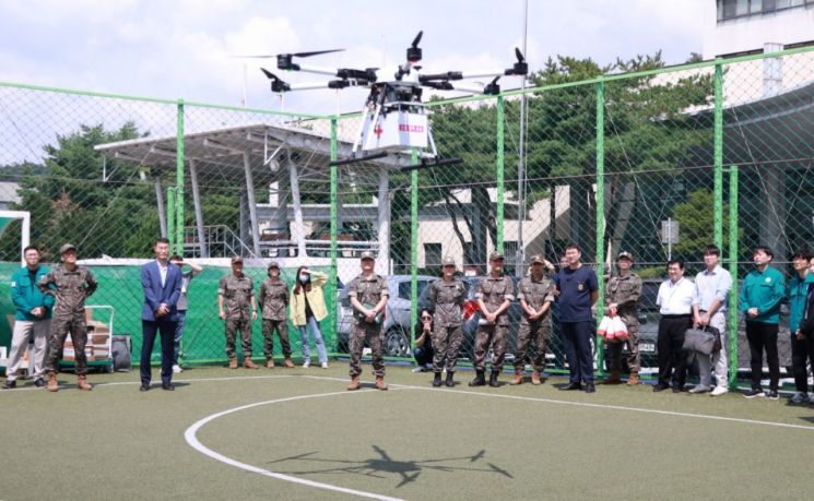 양주시, 국군양주병원서 의료 드론배송 시연…협력 본격화