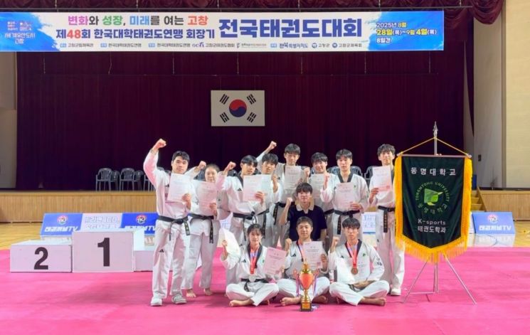 동명대 K-스포츠 태권도학과, 전국대회서 금빛 돌풍