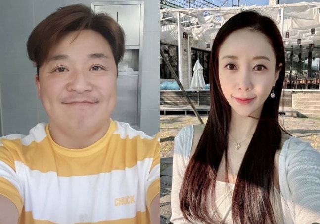 윤정수(왼쪽)와 그의 아내 원자현. 윤정수·원자현 인스타그램