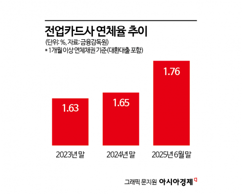 카드사 연체율 10년9개월 만에 최고…순이익은 18% 감소
