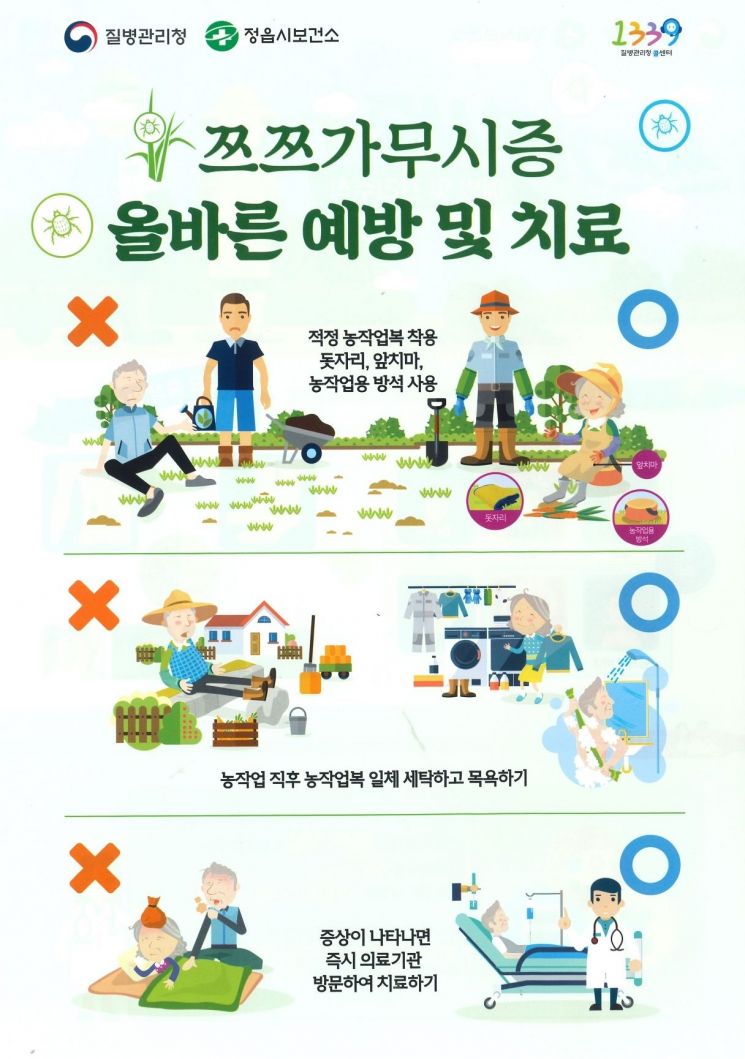 쯔쯔가무시증 예방 포스터. 정읍시보건소 제공