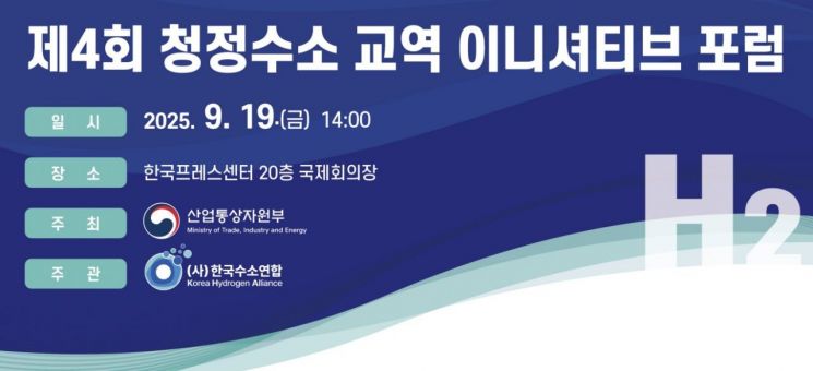 산업부·한국수소연합, 제4회 청정수소 교역 이니셔티브 포럼 개최