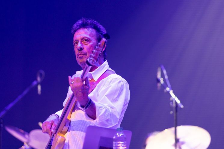Director Eric Serra is playing the bass at his first concert in Korea held on the 6th at Jecheon Arts Center in Chungbuk. Photo by Jecheon International Music Film Festival