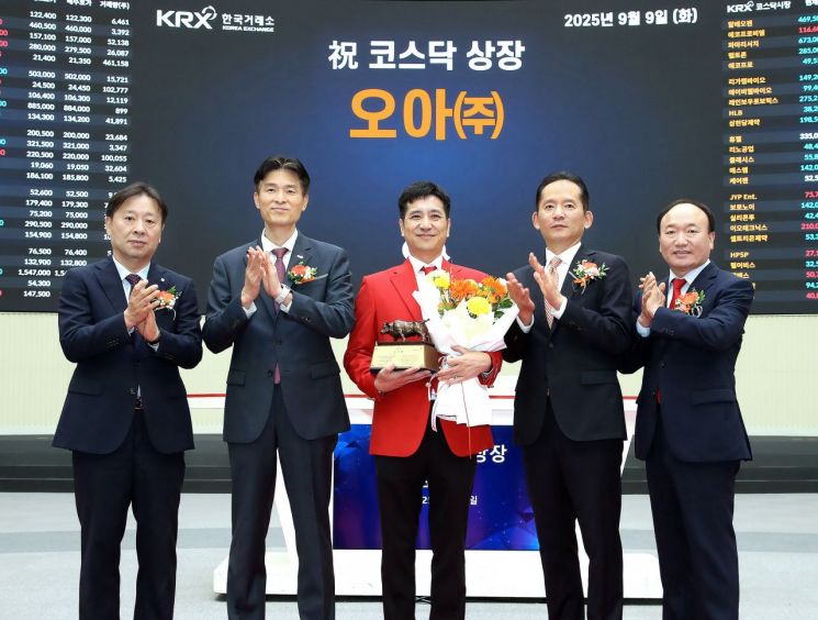 [특징주]오아, 스팩 합병 상장 첫날 17%대 약세