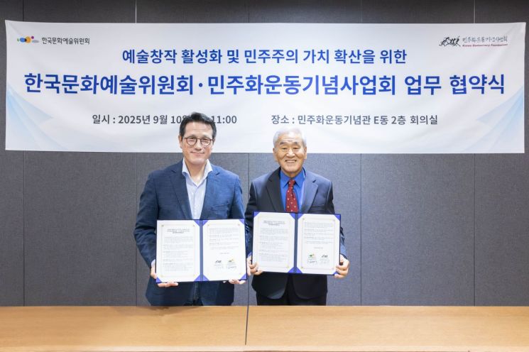 Arts Council Korea Signs MOU with Korea Democracy Foundation: "Promoting Democracy and Revitalizing Artistic Creation"