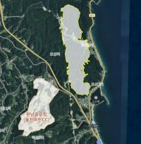 울진군 오션리조트와 골프장 개발사업 사업대상지.