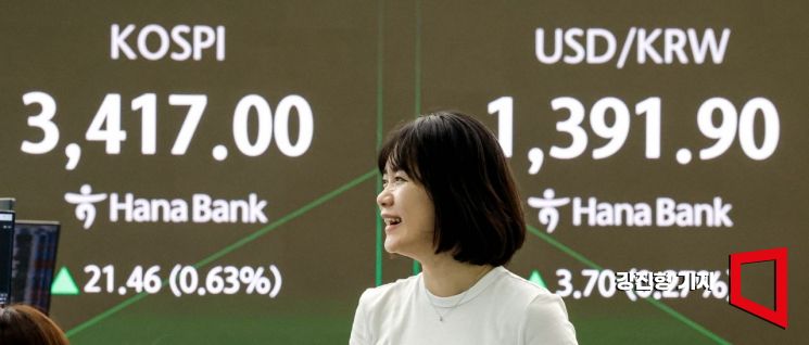 [포토] 대주주 기준 50억 유지, 코스피 3400선 돌파