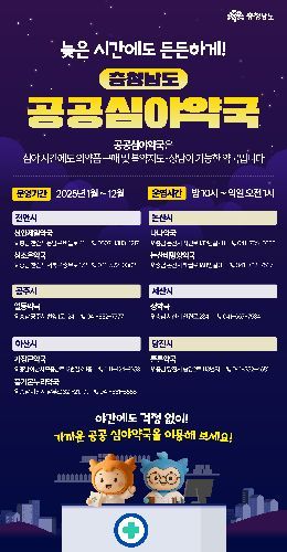 밤 10시 이후에도 약 구입 가능…공주시 첫 공공심야약국 문 열어