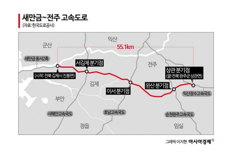 새만금~전주, 노령산맥 뚫고 43분 단축…물류 황금길 열린다[르포]