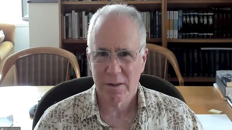 Professor Jin Grossman, an international economics professor at Princeton University, is conducting a video interview with Asia Economy on the trade policies of the Donald Trump administration. New York - Photo by Kwon Haeyoung