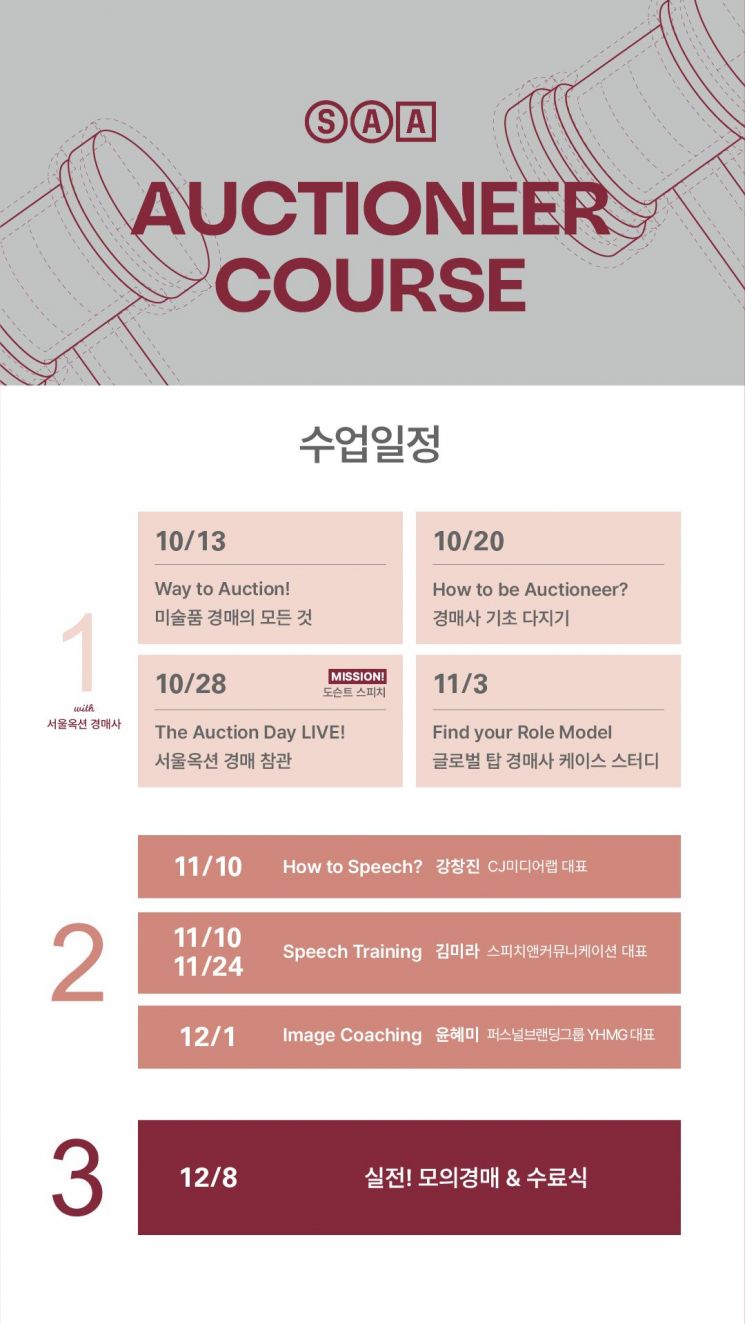 서울옥션, 전문 경매사 양성 과정 '옥셔니어 코스' 개설
