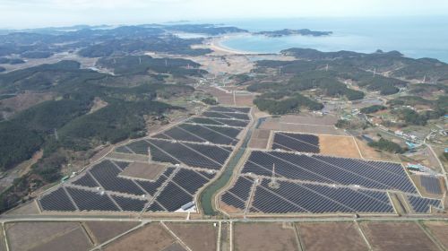 충남 태안군에 준공한 '태안 햇들원 태양광 발전소' 전경. GS건설