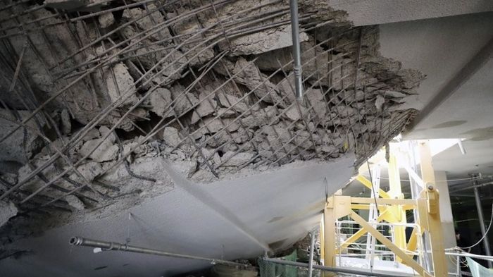 In April 2023, a roof structure collapse occurred on the 1st and 2nd floors of the underground parking lot at the Incheon LH apartment construction site. Photo by Yonhap News Agency