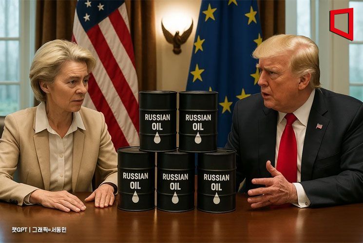 EU수장 "트럼프와 러 제재 논의…러시아산 석유 수입 중단 가속"