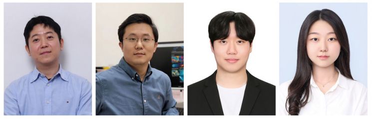 연구팀, (왼쪽부터) 이창연 교수, 김대석 교수, 김현성 석·박사 통합과정생, 하연경 석사과정생. 국립부경대 제공
