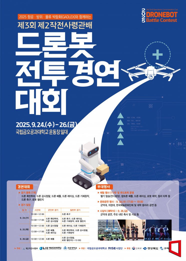 제3회 2작전사령관배 드론봇 전투경연대회 포스터/구미시 제공
