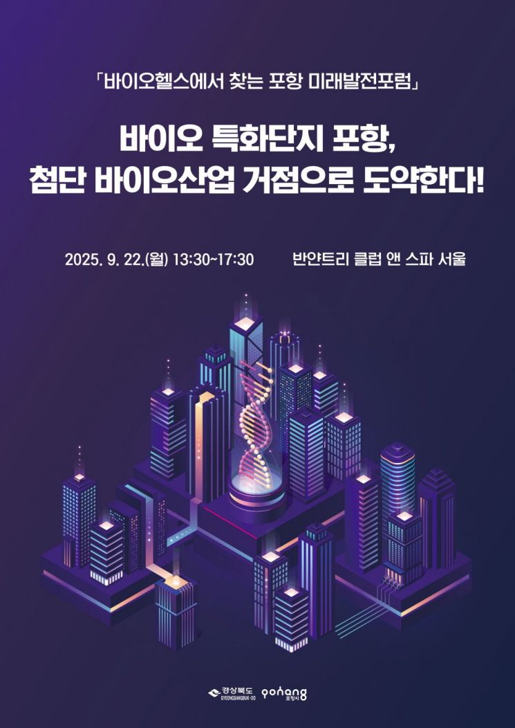 K-바이오의 미래를 말하다… ‘바이오헬스에서 찾는 포항 미래발전포럼’ 개최