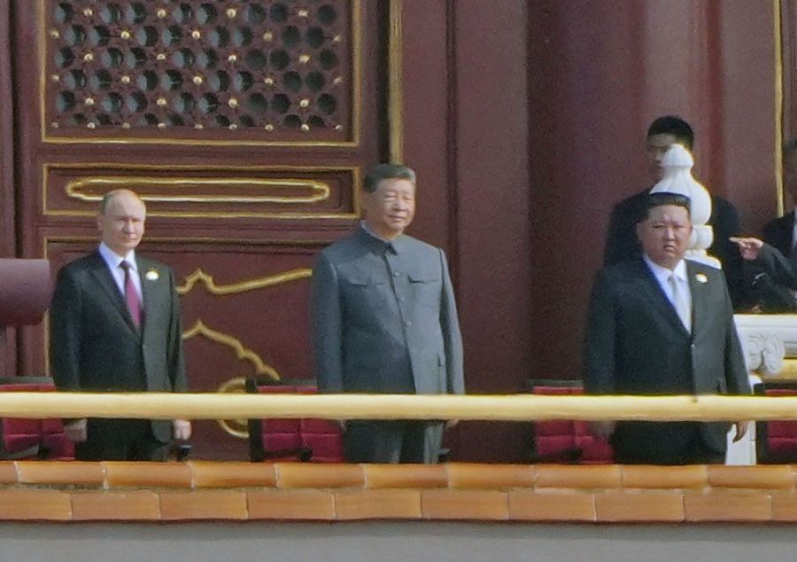 Russian President Vladimir Putin, Chinese President Xi Jinping, and North Korean Chairman Kim Jongun attended the large-scale military parade commemorating the 80th anniversary of Victory Day held at Tiananmen Square in Beijing, China, on the 3rd. Photo by Yonhap News Agency, Beijing Correspondent