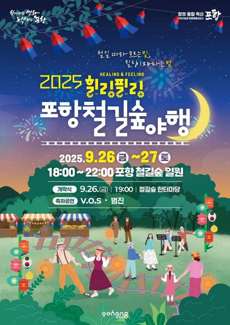 철길숲 따라 흐르는 빛… 26∼27일 ‘포항철길숲야행’ 가을밤 낭만 물들인다