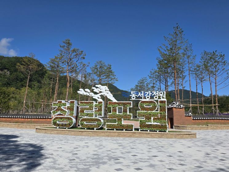 영월군, 동서강정원 청령포원 개원…"영월 글마루 캘리그라피 전시"