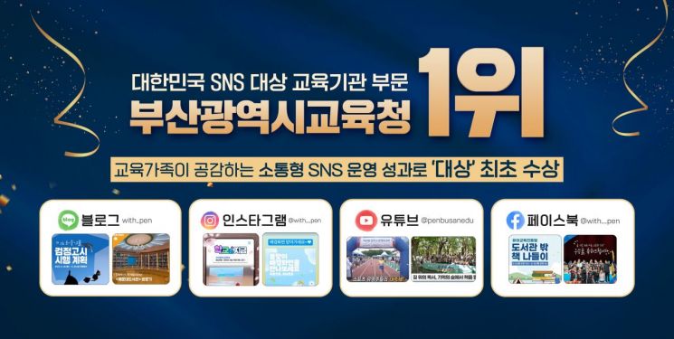 부산교육청, ‘대한민국 SNS 대상’ 교육부문 1위 수상