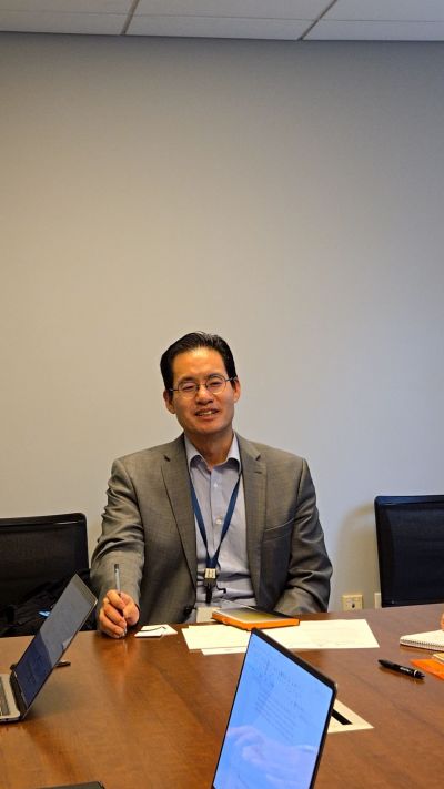 지난 10일(현지시간) 미국 워싱턴DC 브루킹스연구소에서 만난 앤드루 여 한국 석좌. 워싱턴DC=차민영 기자