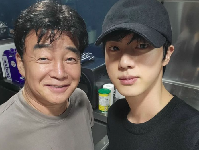 백종원 더본코리아 대표(왼쪽)와 방탄소년단(BTS) 멤버 진. 진 인스타그램 캡처