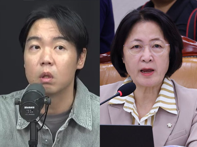 개그맨 출신 방송인 황현희, 추미애 국회 법제사법위원장. 유튜브 영상 캡처, 김현민 기자