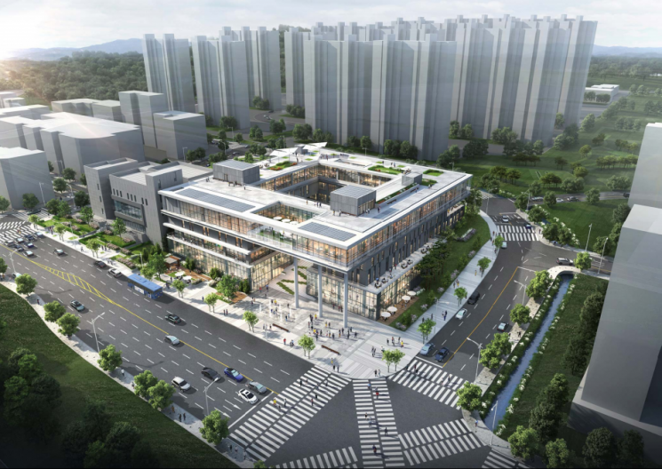 용인시가 '보정미르휴먼센터'로 명칭을 확정한 기흥구 보정동의 주민복합시설 조감도. 내년 4월 개관 예정이다. 용인시 제공