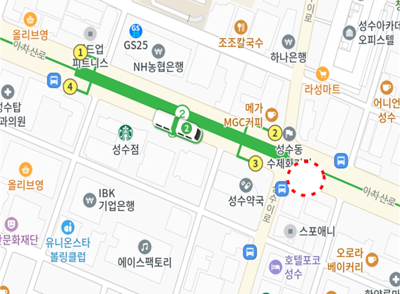 성수역 위치도. 서울교통공사 제공.