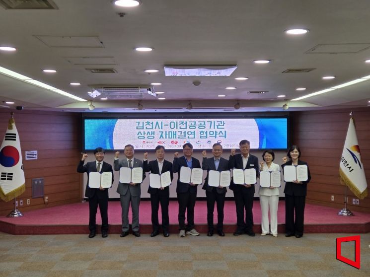 한국도로공사와등 7개 기관 참여 김천,혁신도시 공공기관 상생 결연지역경제 숨 불어넣는다