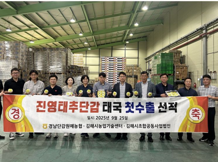 김해 진영 '태추단감', 태국 첫 수출 … 3000달러 상당