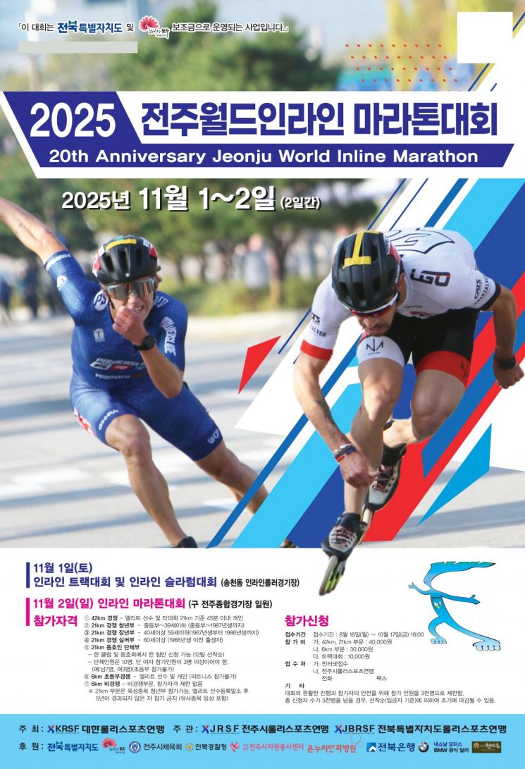 2025 전주월드인라인 마라톤대회 포스터. 전주시 제공