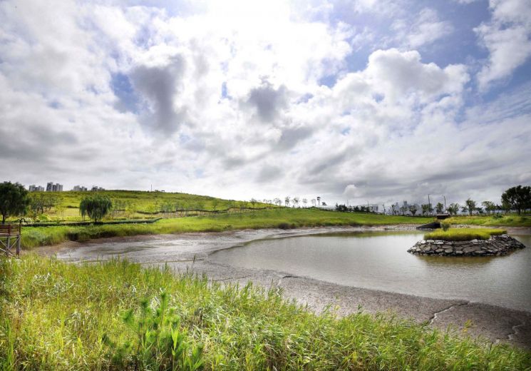 시흥시가 부족한 학교체육공간 확보를 위해 체육시설을 조성할 예정인 배곧생명공원 전경. 시흥시 제공