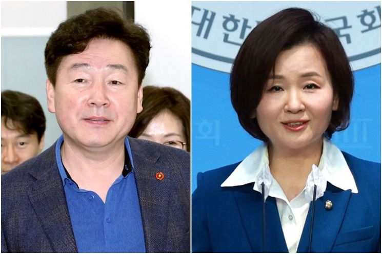 왼쪽부터 기동민 전 의원, 이수진 의원.