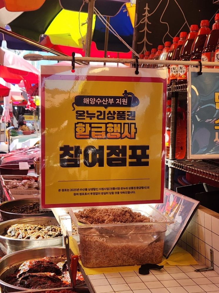 기장군이 기장시장에서 추석맞이 온누리상품권 환급행사를 진행한다. 기장군 제공