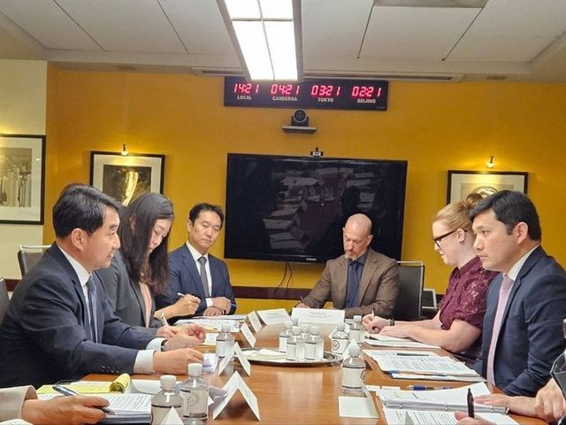 한미 양국 정부대표단이 지난달 30일(현지시간) 미국 워싱턴DC에서 ‘한미 상용방문 및 비자 워킹그룹’ 1차 협의를 진행하고 있다. 외교부