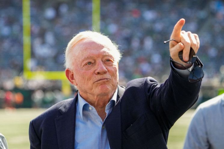 미국프로풋볼(NFL) 최고 인기 팀인 댈러스 카우보이스의 구단주 제리 존스(82). Imagn Images. 연합뉴스