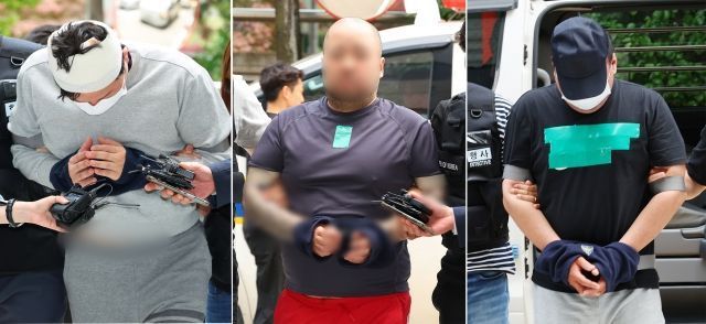 지난해 5월 인천 송도국제도시 길거리에서 패싸움을 하다가 중년 남성 2명을 크게 다치게 한 40대 남성 등 3명 모습. 연합뉴스