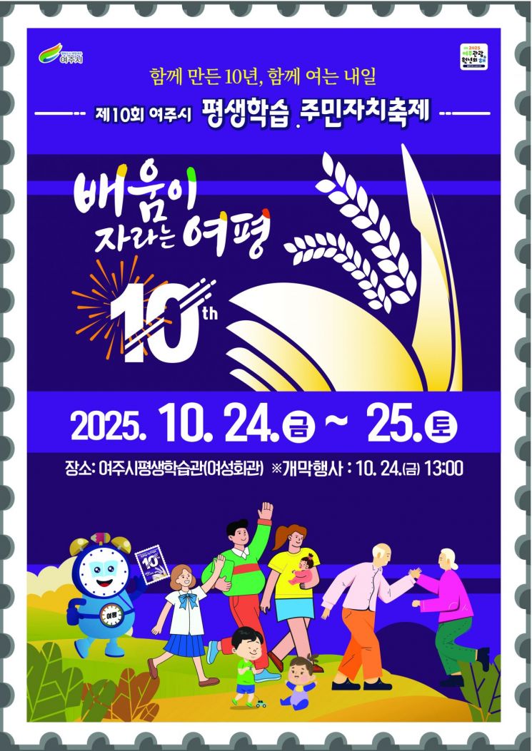 여주시, 제10회 여주시 평생학습·주민자치축제 개최 포스터. 여주시 제공