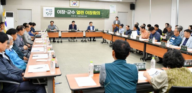 담양군, '이장-군수 열린 이장회의' 열어