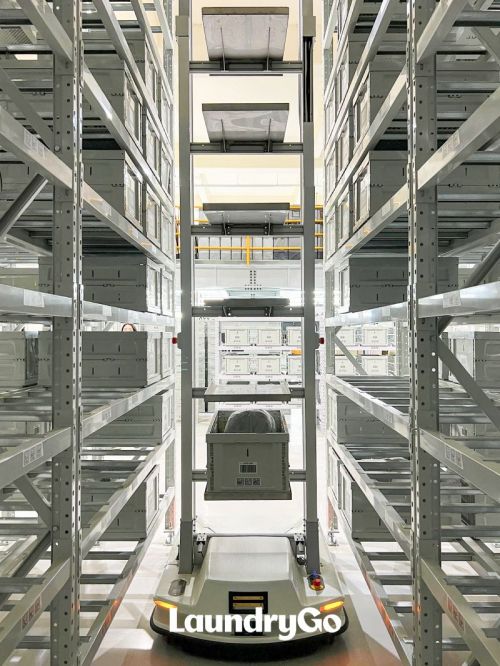 런드리고 합포장 자율 로봇 시스템 랩스(LAPS). 의식주컴퍼니